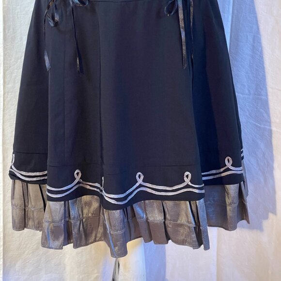 Terra Nostra dress spaghetti strap Spanish style black and silver size 12 - Picture 4 of 11